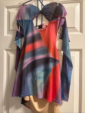 Multicolor Cutout Dress